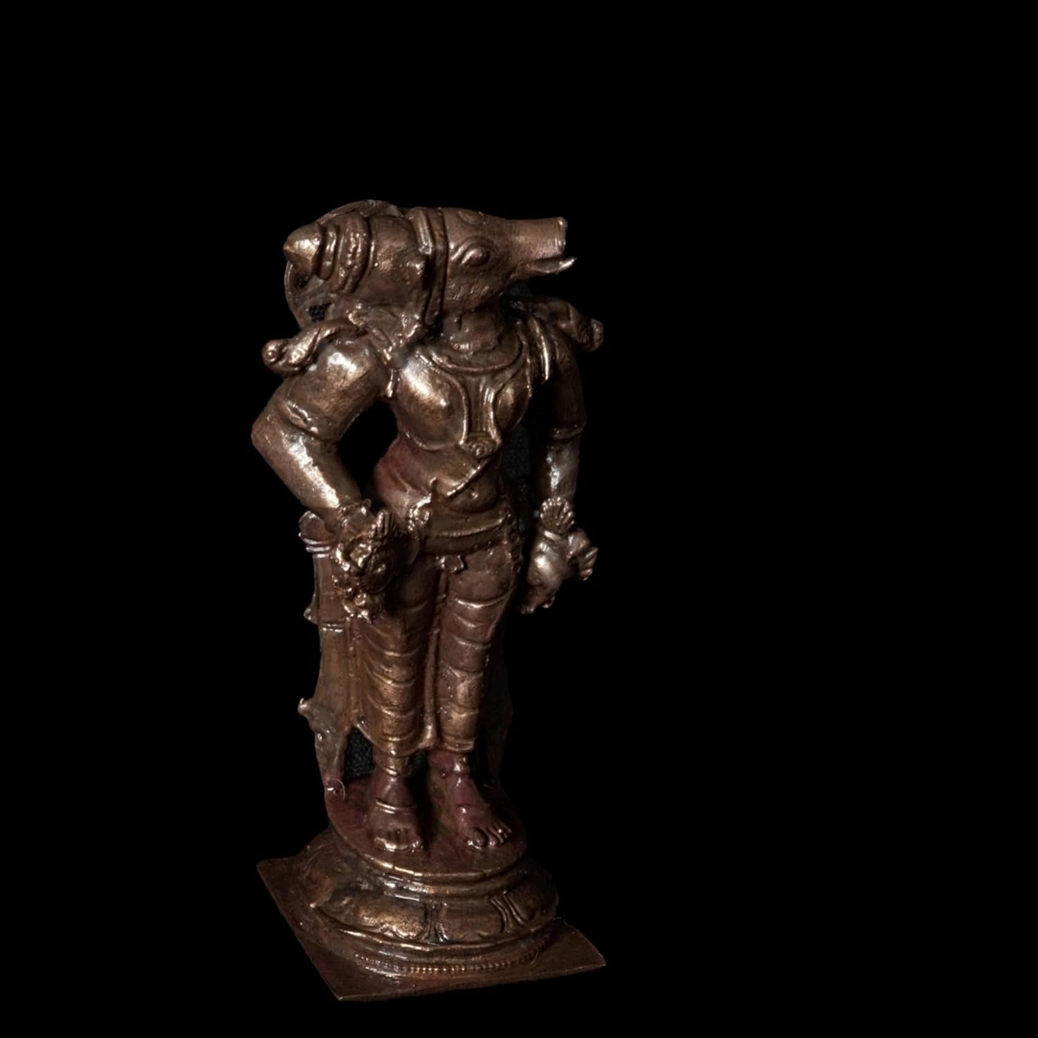 Brown Copper Idols India, 6 Inches, Handmade 3.6 Inch, 220G, Patina Antique Finish, Pack Of 1 Piece