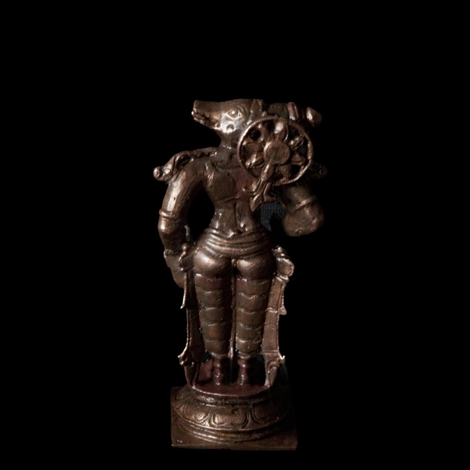 Brown Copper Idols India, 6 Inches, Handmade 3.6 Inch, 220G, Patina Antique Finish, Pack Of 1 Piece