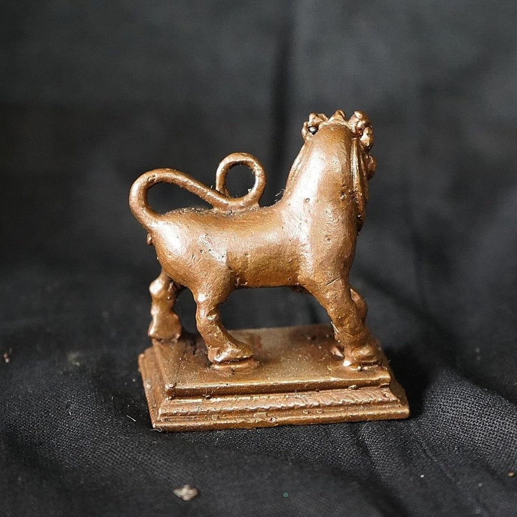 Brown Copper God Idols Lion I, 2.1 Inches, 150G, Patina Antique Finish, Pack Of 1 Piece