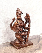 Brown Copper God Idols Raja Rajeshwari I, 1.9 Inches, 85G, Patina Antique Finish, Pack Of 1 Piece