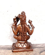 Brown Copper God Idols Raja Rajeshwari I, 1.9 Inches, 85G, Patina Antique Finish, Pack Of 1 Piece