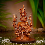 Brown Copper God Idols Panchamuka Shiva 4 Inches, 327G, Pack Of 1 Piece