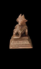 Brown Copper God Idols Nandhi, 2.1 Inches, 150G, Patina Antique Finish, Pack Of 1 Piece