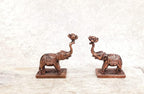 Brownish-Orange Copper Idols, 4.5 Cm, Handmade Standing Elephant Idol 140 Gram, Patina Antique Finish, Pack Of 1 Piece