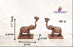 Brownish-Orange Copper Idols, 4.5 Cm, Handmade Standing Elephant Idol 140 Gram, Patina Antique Finish, Pack Of 1 Piece