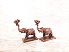 Brownish-Orange Copper Idols, 4.5 Cm, Handmade Standing Elephant Idol 140 Gram, Patina Antique Finish, Pack Of 1 Piece