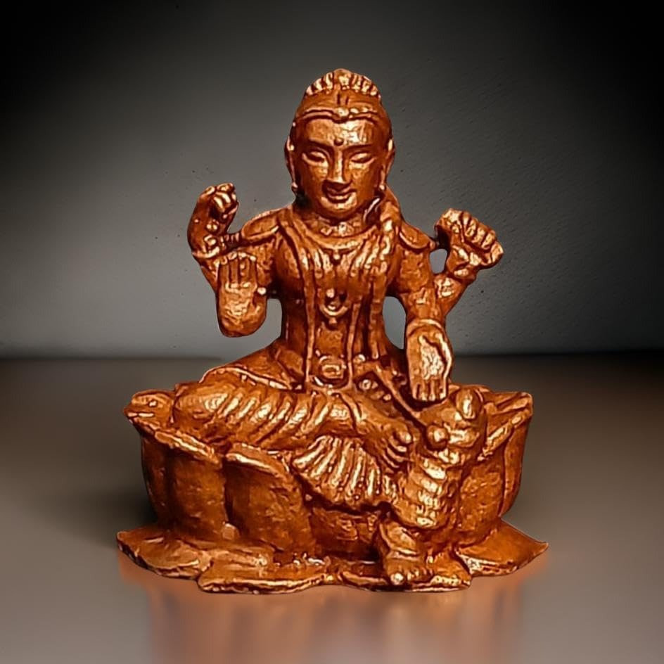 Brown Copper Idols Of Godess Bala Tiripura Sundari, 1.3 Inches, 55G, Pack Of 1 Piece