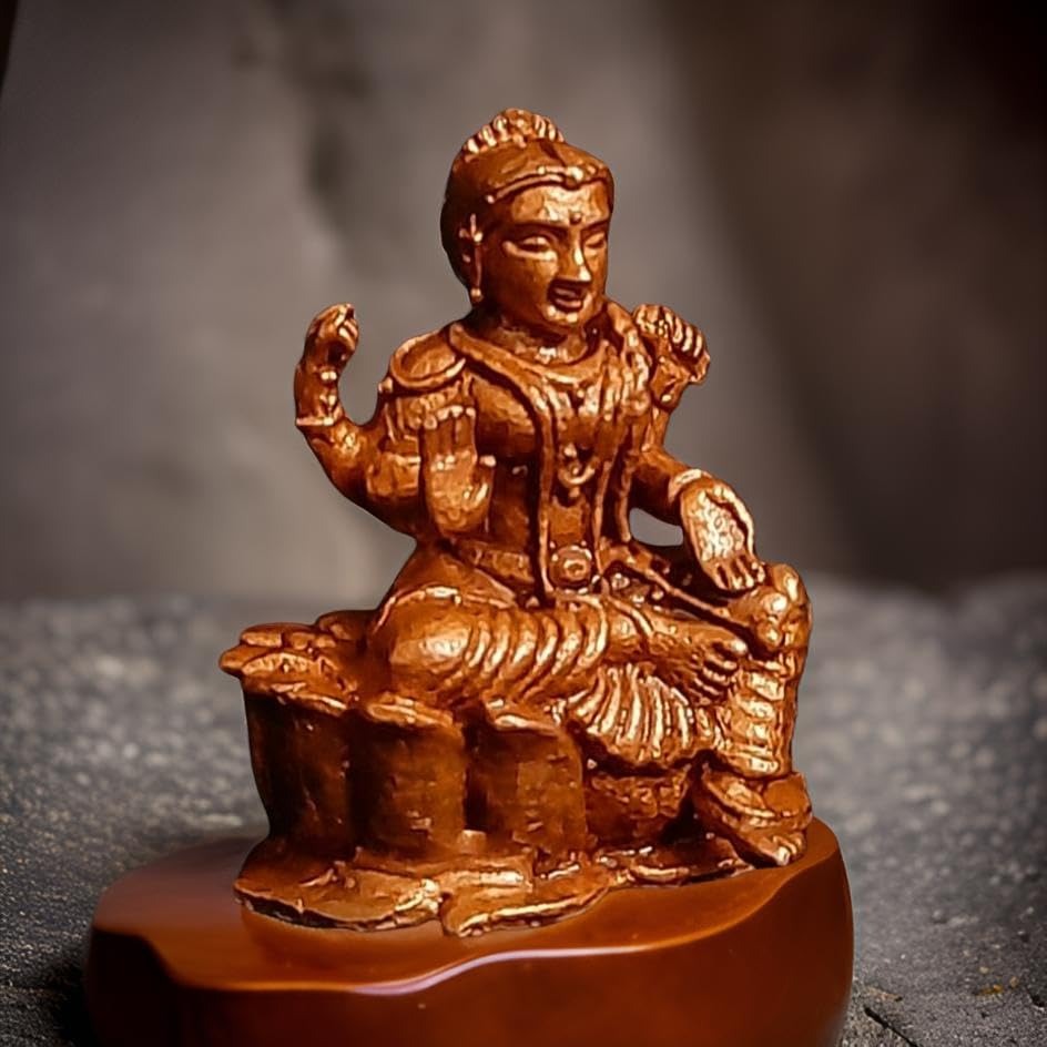 Brown Copper Idols Of Godess Bala Tiripura Sundari, 1.3 Inches, 55G, Pack Of 1 Piece