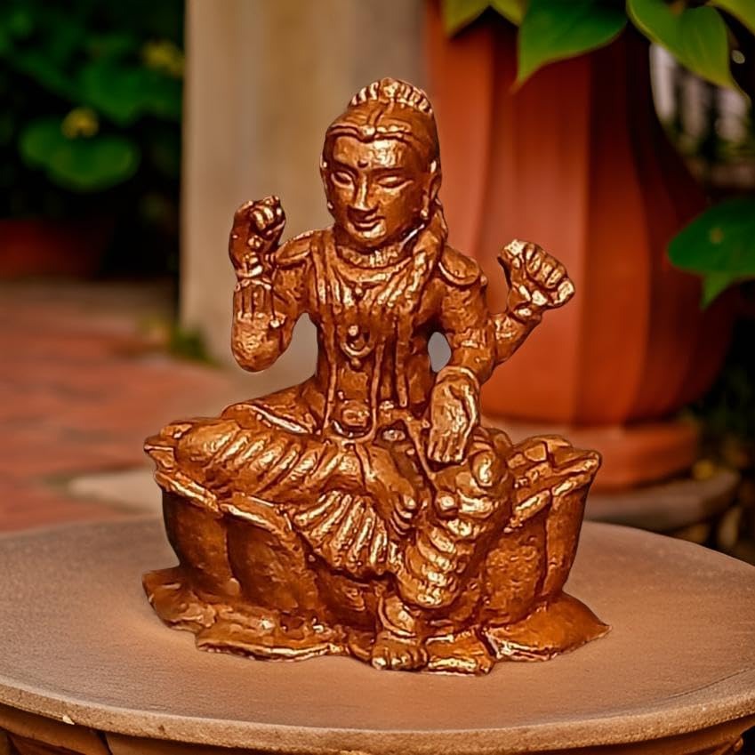 Brown Copper Idols Of Godess Bala Tiripura Sundari, 1.3 Inches, 55G, Pack Of 1 Piece