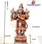 Brownish-Orange Copper Idols Of God Standing Venugopal Swamy, 5.7 Inches, 700 Gram, Patina Antique Finish, Pack Of 1 Piece