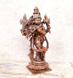 Brownish-Orange Copper Idols Of God Standing Venugopal Swamy, 5.7 Inches, 700 Gram, Patina Antique Finish, Pack Of 1 Piece