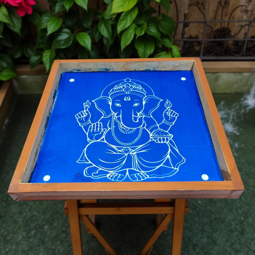 Unikraf  Ganesha Rangoli Stencil Wooden 10×10 Inches Pack of 1 Piece