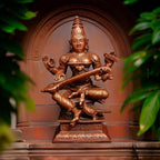 Brownish-Orange Copper Idols, 4 Inches, Handmade Saraswathi 500G, Patina Antique Finish, Pack Of 1 Piece