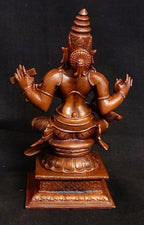 Brownish-Orange Copper Idols, 4 Inches, Handmade Saraswathi 500G, Patina Antique Finish, Pack Of 1 Piece