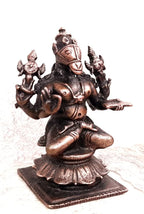 Brownish-Orange Copper Idols Indiaby, 2.9 Inches, Handmade Lord Hayagriva, 250G, Patina Antique Finish, Pack Of 1 Piece
