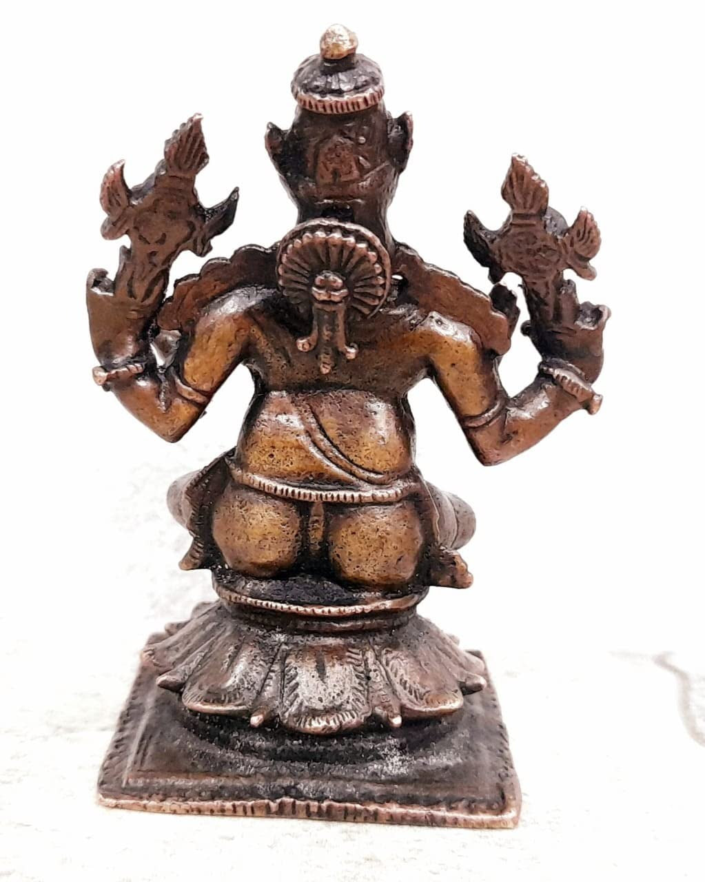 Brownish-Orange Copper Idols Indiaby, 2.9 Inches, Handmade Lord Hayagriva, 250G, Patina Antique Finish, Pack Of 1 Piece