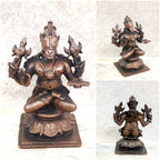 Brownish-Orange Copper Idols Indiaby, 2.9 Inches, Handmade Lord Hayagriva, 250G, Patina Antique Finish, Pack Of 1 Piece