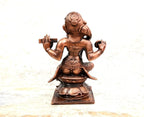 Brown Copper Handmade Bala Tiripura Sundar 8.8 Cm 322 G, Patina Antique Finish, Pack Of 1 Piece