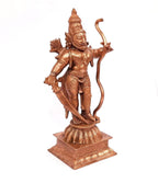 Brownish-Orange Copper Idols Of God Standing Sastha, 5.1 Inches, 470G, Patina Antique Finish, Pack Of 1 Piece