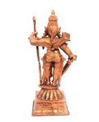 Brownish-Orange Copper Idols Of God Standing Sastha, 5.1 Inches, 470G, Patina Antique Finish, Pack Of 1 Piece