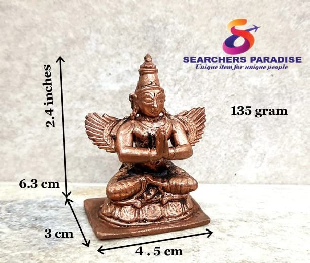 Copper Idolsby, 6.3 Cm, Handmade Garudar 135G, Patina Antique Finish, Pack Of 1 Piece