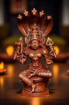 Brownish-Orange Copper Idols Of God Amman 4.8 Inch, 450G, Patina Antique Finish, Pack Of 1 Piece