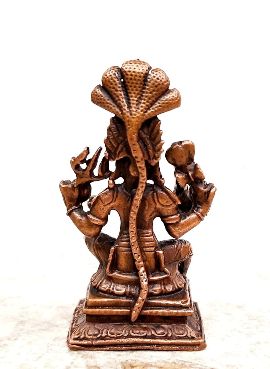 Brownish-Orange Copper Idols India, 2.7 Inches, Handmade Mariyamman Idol With, 100G, Patina Antique Finish, Pack Of 1 Piece