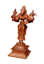 Brownish-Orange Copper Idols India, 4.7 Inches, Handmade Goddess Varahi, 405 Gram, Patina Antique Finish, Pack Of 1 Piece