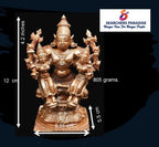 Brown Copper Idols Of God Srinivasa Perumal With Sridevi Bhudevi, 4.2 Inches, 805 Gram, Pack Of 1 Piece