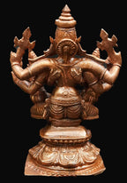 Brown Copper Idols Of God Srinivasa Perumal With Sridevi Bhudevi, 4.2 Inches, 805 Gram, Pack Of 1 Piece