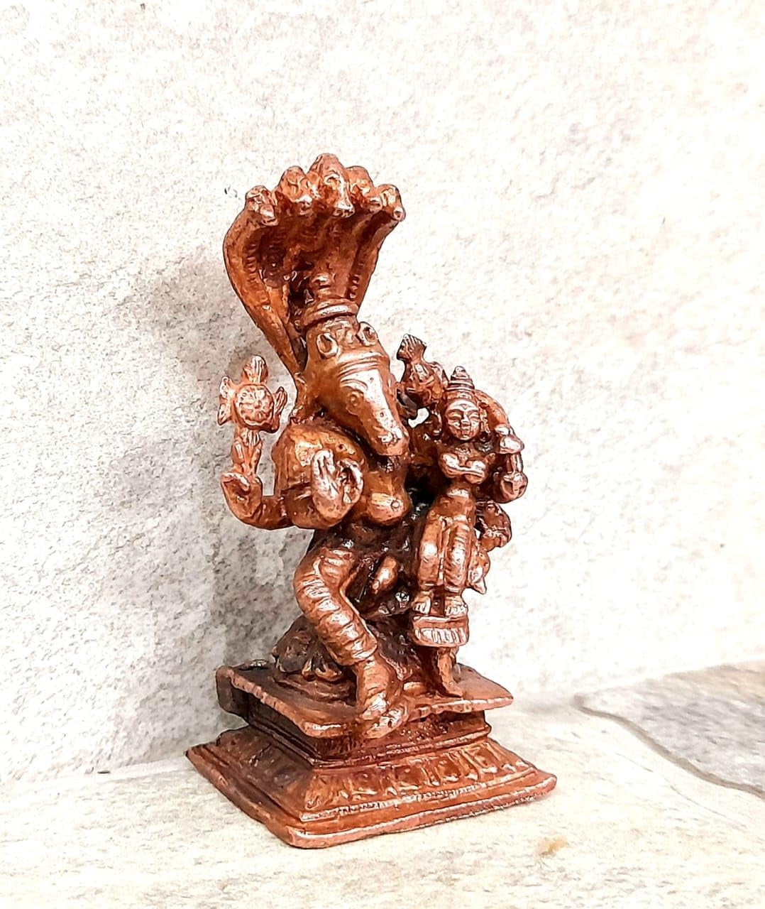 Brown Copper Idols Of Lakshmi Varahar, 2.5 Inches, 86G Handmade Pack Of 1 Piece