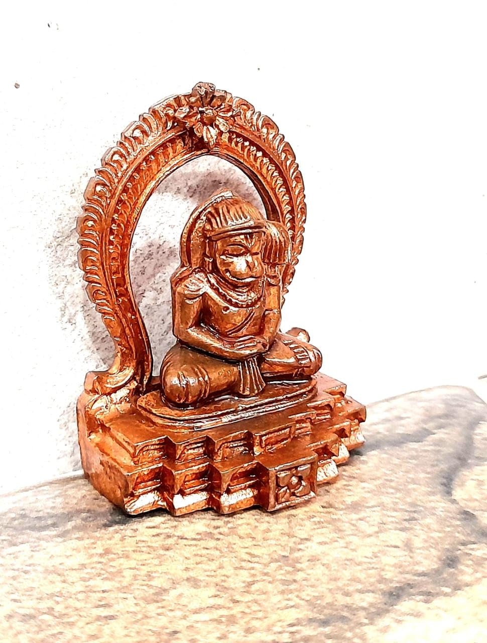 Brown Copper Idols Of God Hanuman, 5.3Cm, 97Grams, Hand Made Idol, Pack Of 1 Piece