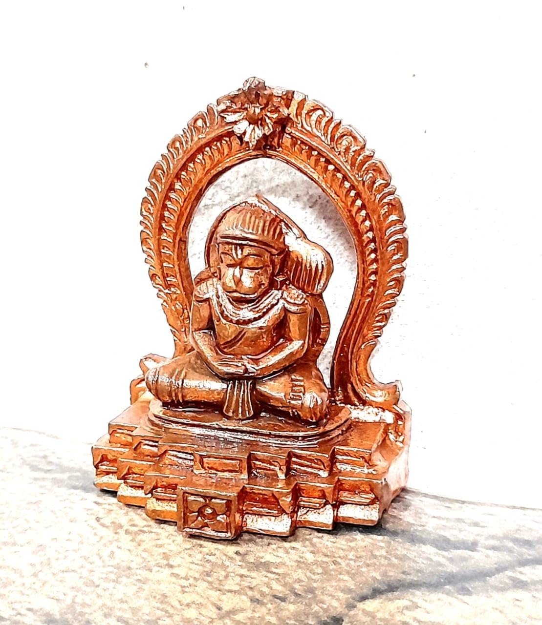 Brown Copper Idols Of God Hanuman, 5.3Cm, 97Grams, Hand Made Idol, Pack Of 1 Piece