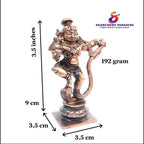 Brownish-Orange Copper Idols, 9 Cm, Handmade Kalinganarthana Krishnar, 192G, Patina Antique Finish, Pack Of 1 Piece