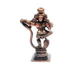 Brownish-Orange Copper Idols, 9 Cm, Handmade Kalinganarthana Krishnar, 192G, Patina Antique Finish, Pack Of 1 Piece