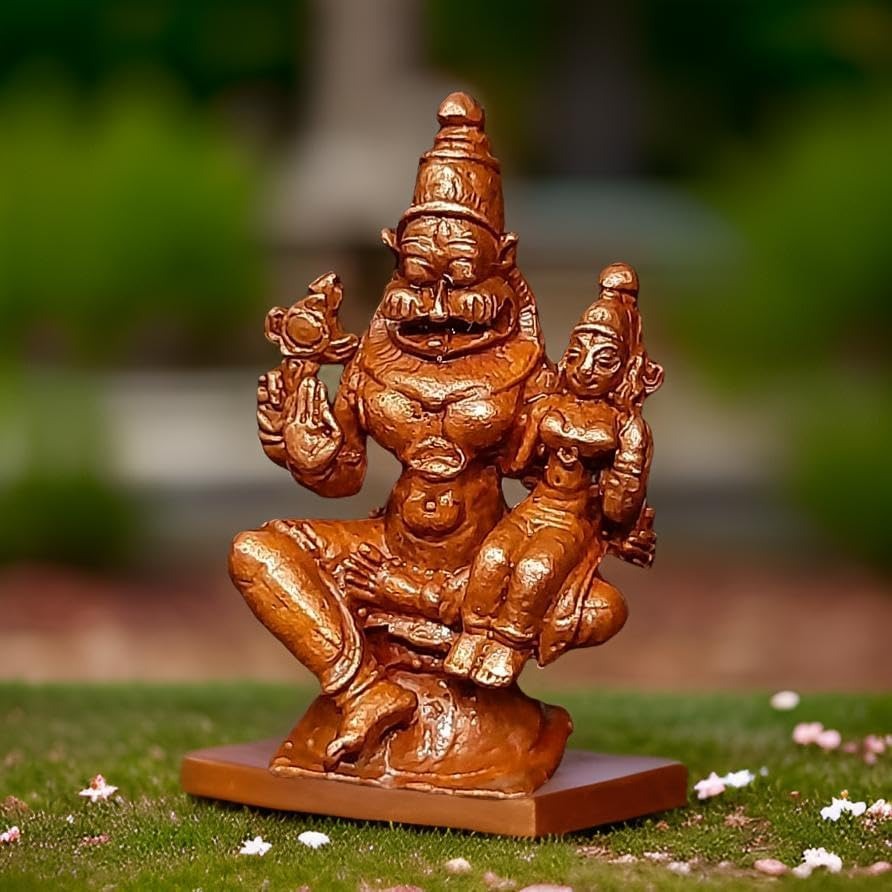 Antique Copper Copper Handmade Lakshmi Narasimhar 1.5 Inches, 50G, Pack Of 1 Piece