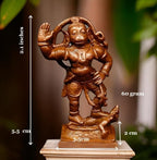 Brown Copper God Idol Hanuman, 2.1 Inches, 60G, Pack Of 1 Piece