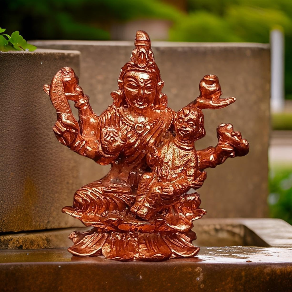 Brown Handmade Copper Rarest Astalakshmi Combo Set, 1.8 Inches 520 Gram Pack Of 8 Piece