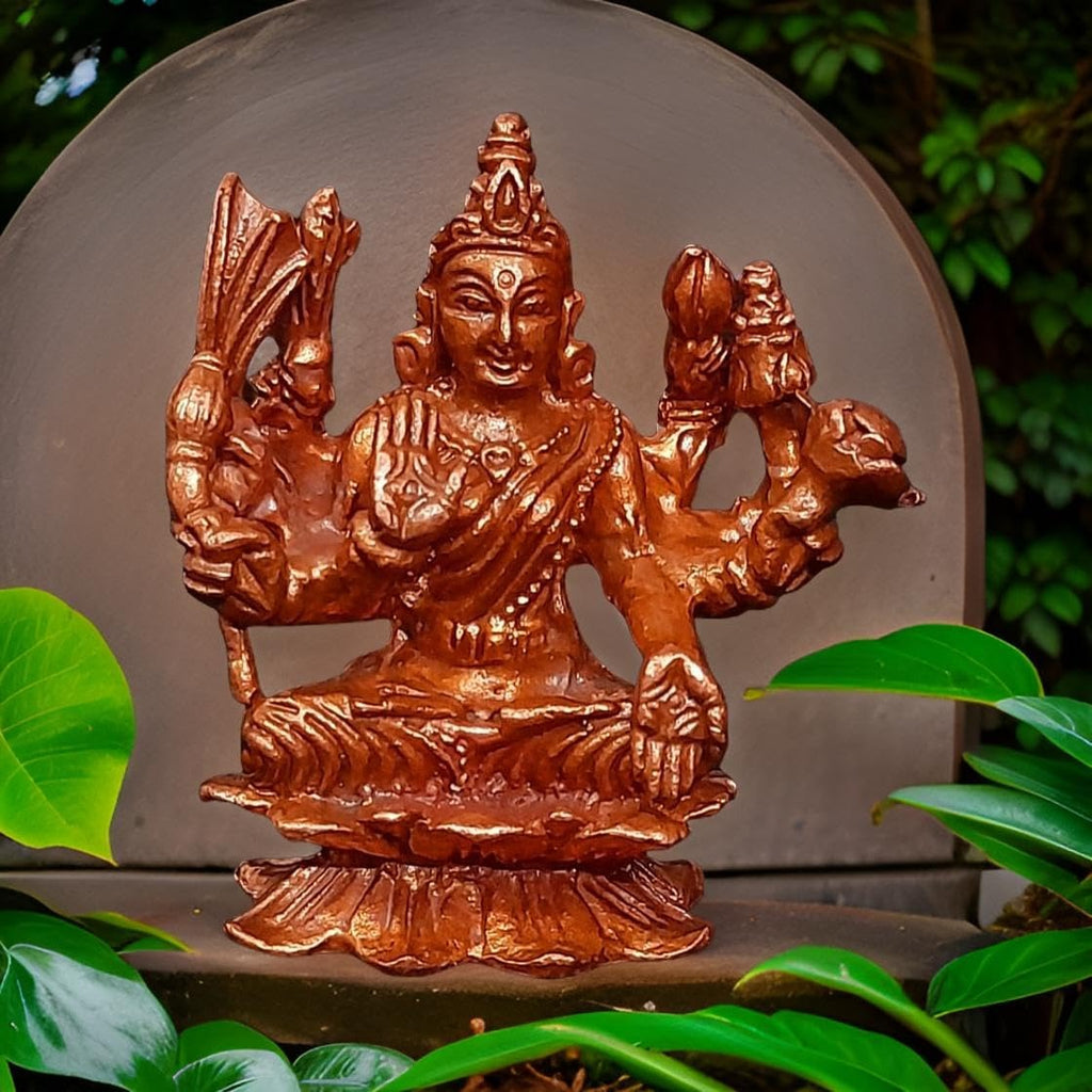 Brown Handmade Copper Rarest Astalakshmi Combo Set, 1.8 Inches 520 Gram Pack Of 8 Piece