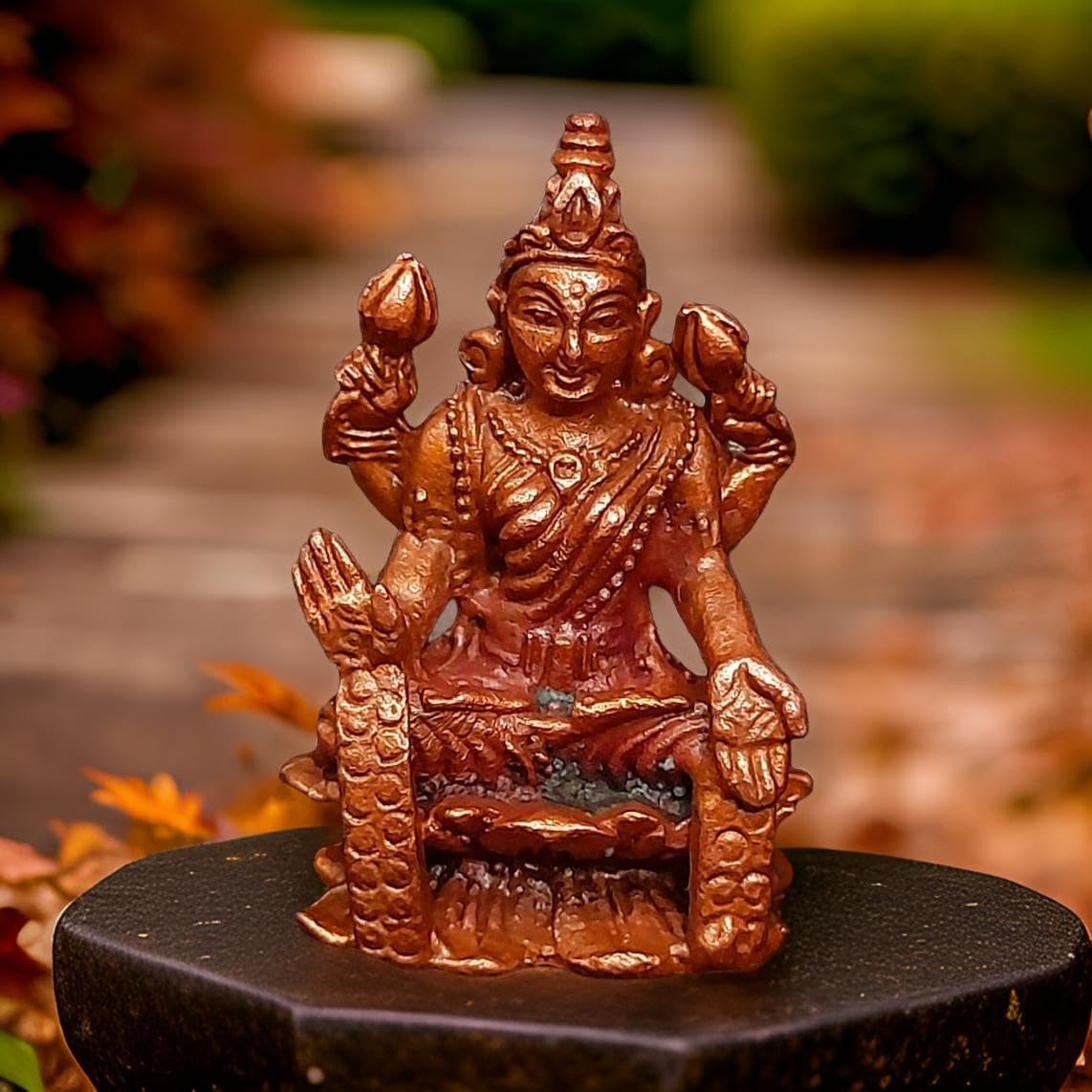 Brown Handmade Copper Rarest Astalakshmi Combo Set, 1.8 Inches 520 Gram Pack Of 8 Piece