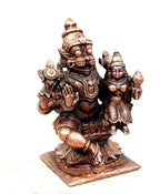 Brownish-Orange Copper Idolsby, 7.2 Cm, Handmade Lakshmi Narasimhar 276Grams, Patina Antique Finish, Pack Of 1 Piece