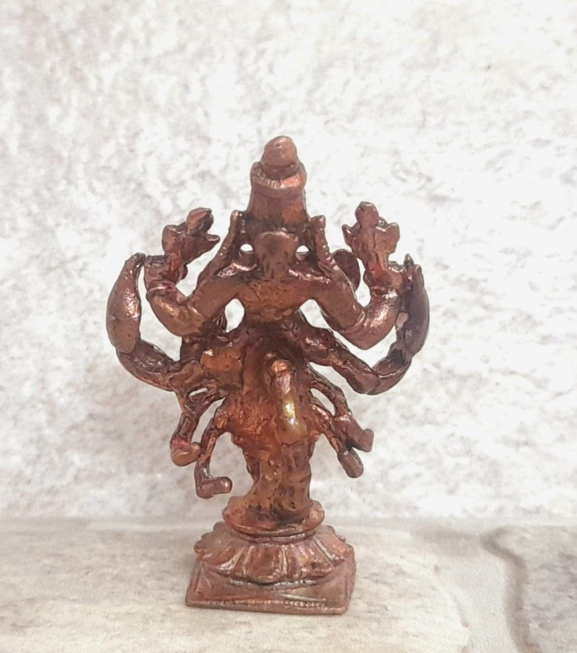 Brownish-Orange Copper Idols India, 1.6 Inches, Handmade God Idol 19 Gram, Patina Antique Finish, Pack Of 1 Piece