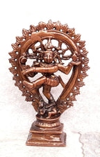 Brownish-Orange Copper Idols Indiaby, 4.2 Inches, Handmade Natarajar, 225G, Patina Antique Finish, Pack Of 1 Piece
