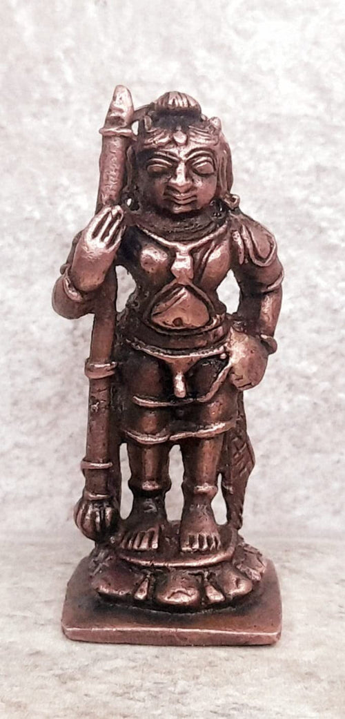 Antique Copper Copper Handmade Udupi Krishna Idols India, 1.9 Inches, 50G, Patina Antique Finish, Pack Of 1 Piece