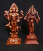 Brown Copper Idols Of God Kalabhairavar, 5.5 Inches, Amman 820G, Pack Of 2 Piece