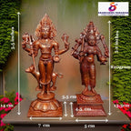 Brown Copper Idols Of God Kalabhairavar, 5.5 Inches, Amman 820G, Pack Of 2 Piece