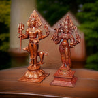 Brown Copper Idols Of God Kalabhairavar, 5.5 Inches, Amman 820G, Pack Of 2 Piece