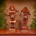 Brown Copper Idols Of God Kalabhairavar, 5.5 Inches, Amman 820G, Pack Of 2 Piece