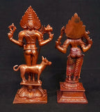 Brown Copper Idols Of God Kalabhairavar, 5.5 Inches, Amman 820G, Pack Of 2 Piece