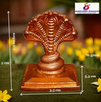 Brownish-Orange Copper Idols India, 1.8 Inches, Handmade Adhisesha, 80G, Patina Antique Finish, Pack Of 1 Piece